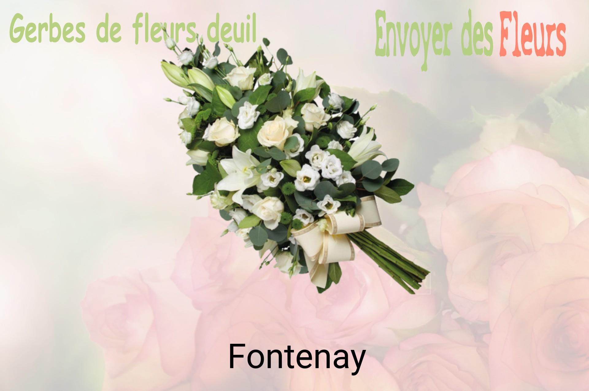 Gerbe de fleurs de deuil livrée à Fontenay